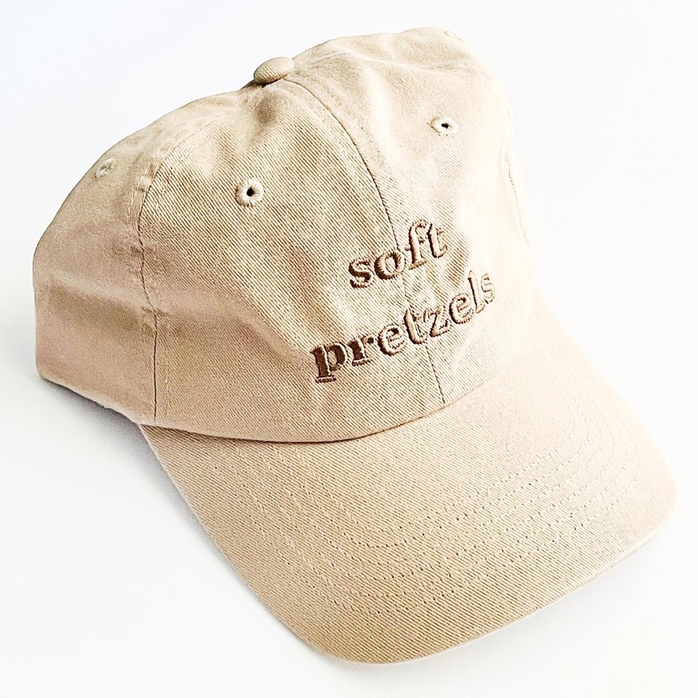 Soft pretzels dad hat Baseball cap khaki brown tan